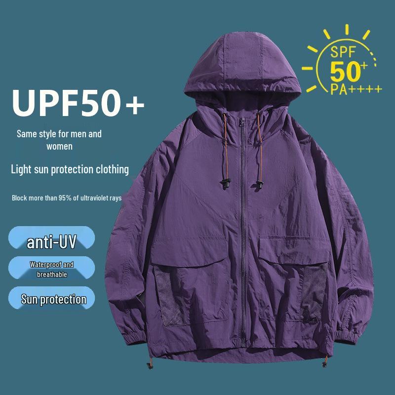 Dopamine UV Protection Couple's Windbreaker: Lightweight, Breathable Summer Skin Clothing for Men & Women, Ideal for Climbing & Outdoor Activities.