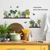Creative Plant Potted Plants and Inspiring Slogan Kitchen Home Decoration Wall Stickers