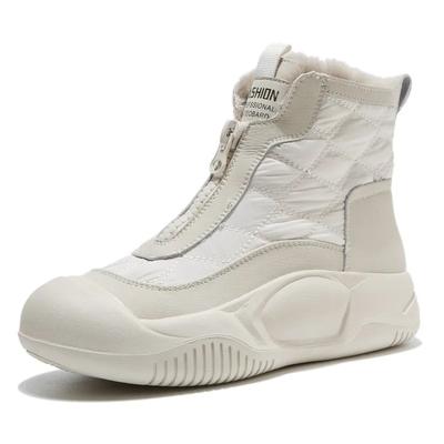 Retro Waterproof Snow Boots  Winter New Soft Sole Vulcanized Cotton Shoes with Plush Insulation High Top Women's Shoes Traf