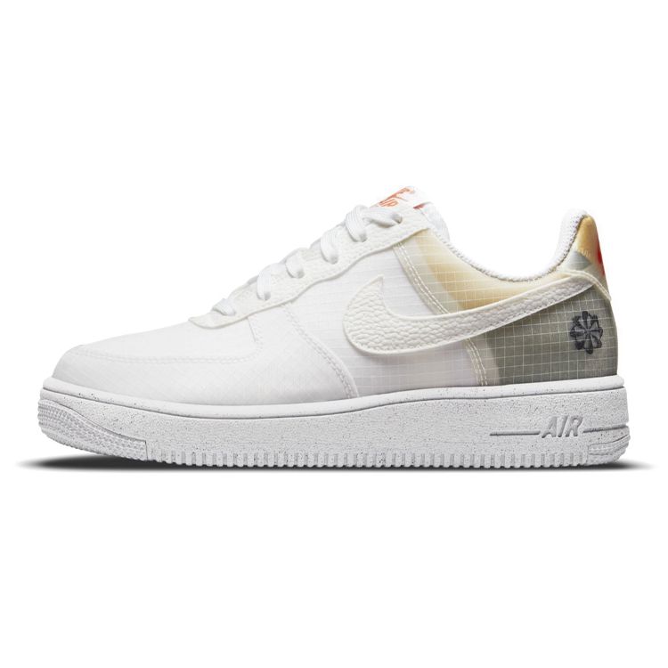 Nike Air Force 1 Crater GS Kids White Orange DH4339-100 EU 36