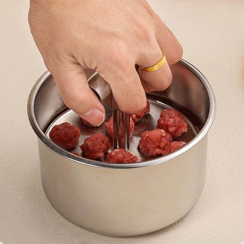 Edelstahl Frikadellenpresse Form Frikadellenmacher Werkzeug Bequemer Griff Frikadellenpresse für Kochbegeisterte