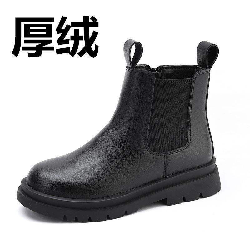 

Girls Boots Children s Martin Boots Medium and Older Children s Leather Boots Little Princess Cotton Boots 2025 Autumn and Winter New Boots Fleece 26 yards/inner length about 15.8cm