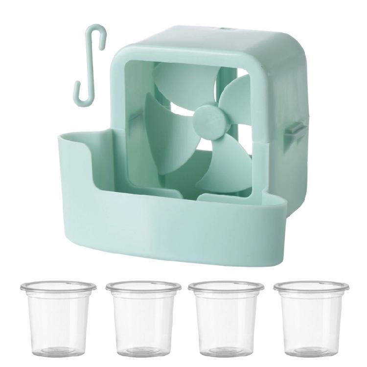 

Flexible Adjustable Fan Cooling Unit Add Ice Cubes Plastic Texture for Quick Breeze in Home Office Outdoor Areas синій