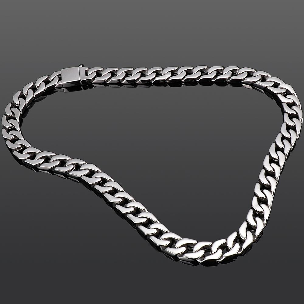 Massive Solid 316L Stainless Steel Necklace for Men High Polished 14/16MM Wide 55/60CM Long Cuban Link Chain Men's Necklaces Man