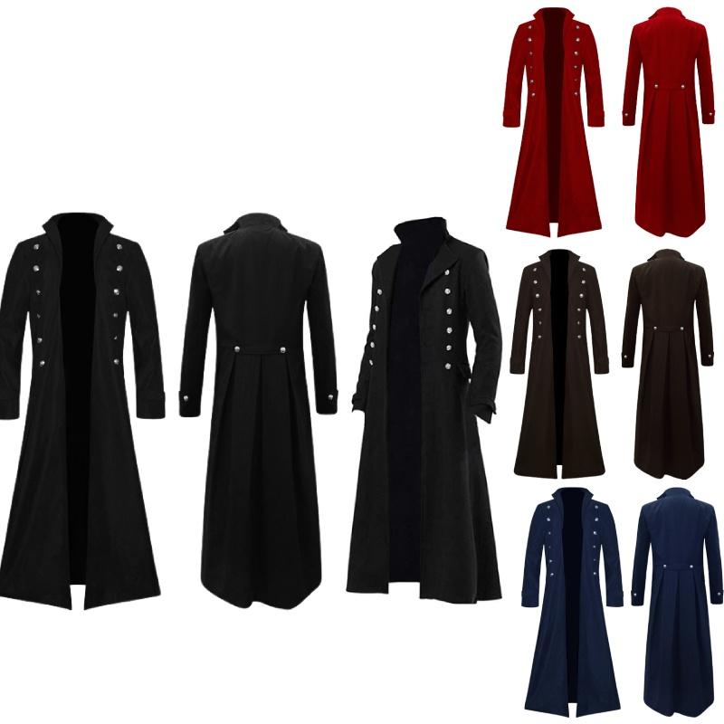 Elegante Giacca Steampunk Retrò da Uomo Cappotto Gotico Vittoriano Rana Costume di Halloween Manyi Fashion