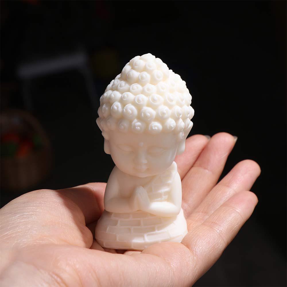 Chinese Style Buddha Ornaments Q Version Coconut Figurine Lotus Tathagata Buddha Statue  Garden