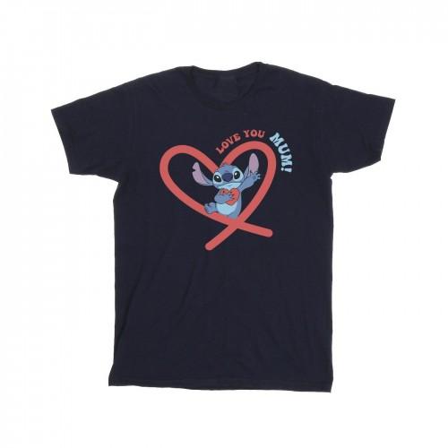 Disney Mens Lilo & Stitch Love You Mum T-Shirt
