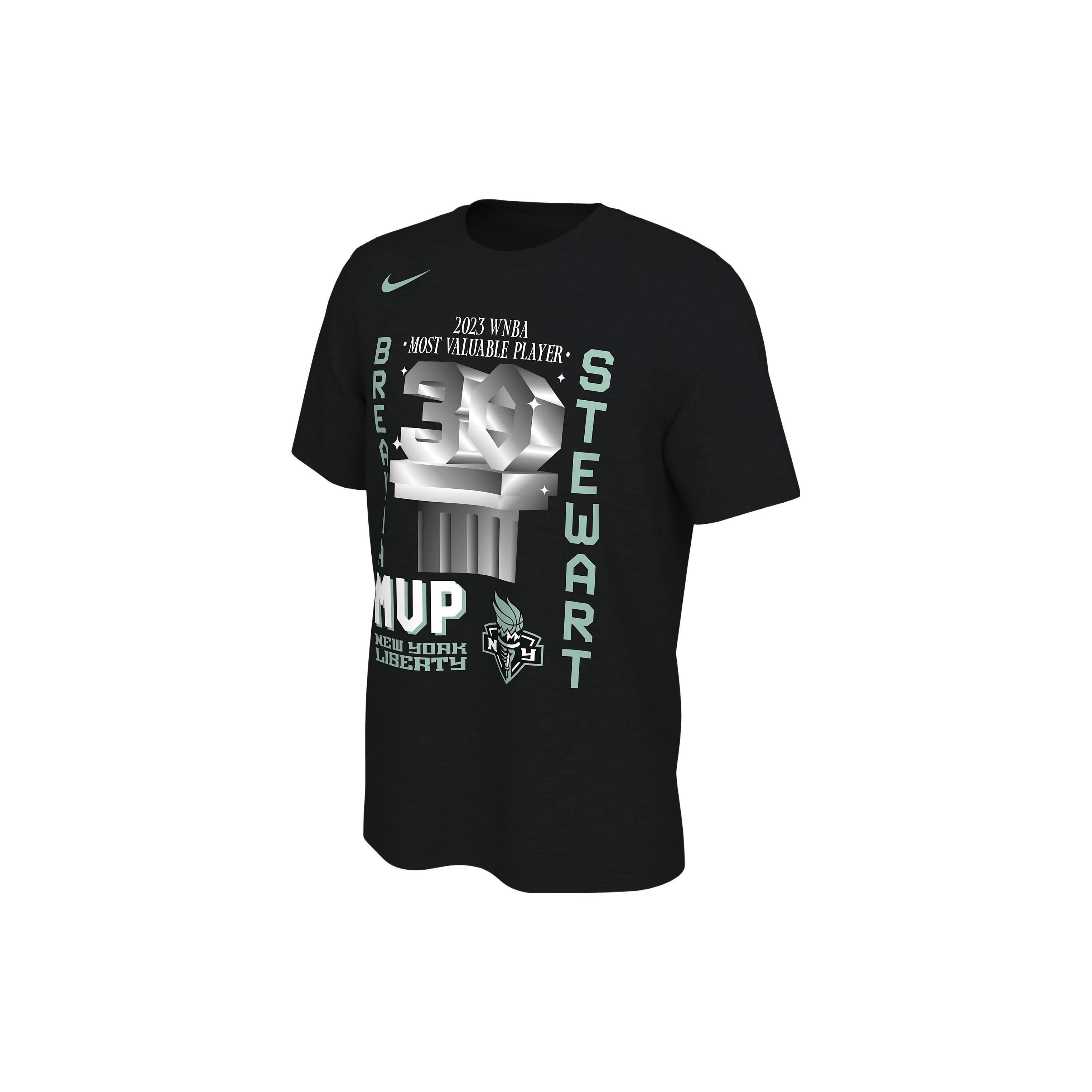 

Nike Футболка Breanna Stewart New York Liberty MVP свободного кроя с принтом букв и коротким рукавом, черная, для мужчин HM0356-010 M