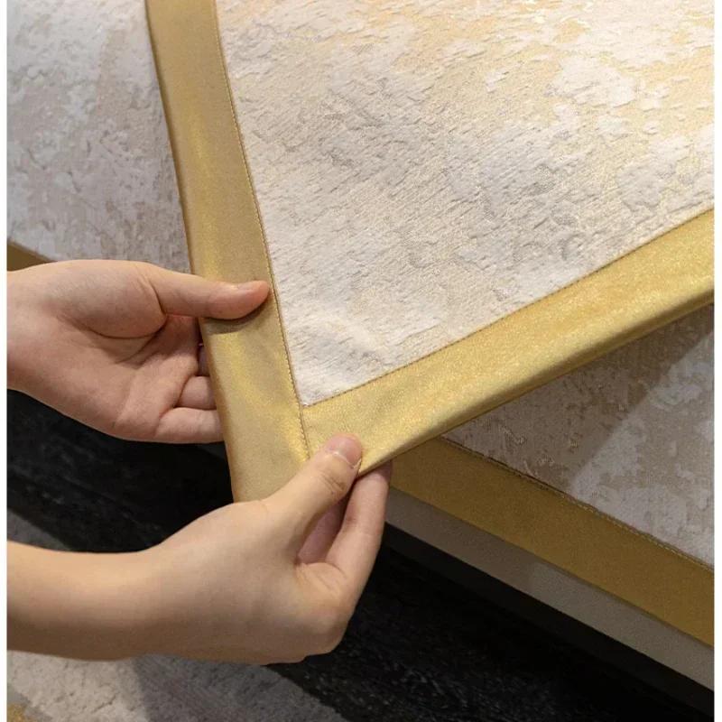 Solid Color Light Luxury Style Sofa Cushion New All-season Universal Backrest Towel Nordic Sofa Cover Cloth Cushion Couch