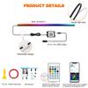 Universal Symphony Car Ambient Lights LED Interior RGB Streamer Atmosphere Lamp USB APP Control Remote for Tesla Model 3 Y S X