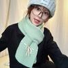 Luochi Knitting Bow Tie Scarf: Women's Winter Warm, Windproof Wool Neck Warmer