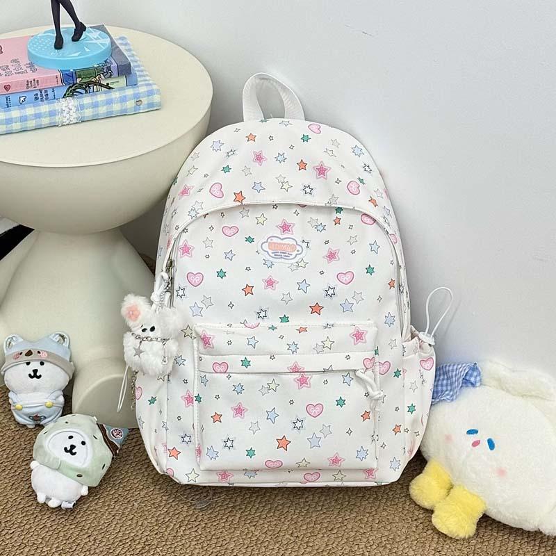 Schoolbag new cute junior high school ins star backpack fresh middle school girl large capacity versatile high value back