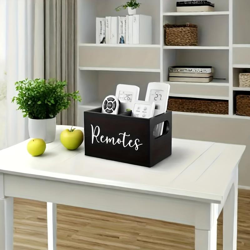 Classica Scatola Portaoggetti in Legno con 2 Scomparti - Organizer Aperto per l'Arredamento del Soggiorno di Casa, Contenitori per l'Organizzazione Domestica