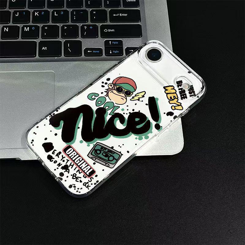 

Fashion Monkey Drop-Proof Soft Space Shell Case for iPhone Air/17/16 Pro Max iPhone 17 ProMax