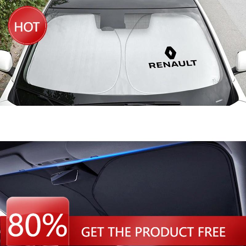 Hub Caps Car Windshield SunShade Cover Tools Auto Accessories For Renault Megane 2 3 4 Twingo Clio Talisman Master Kaptur Triber