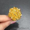 Dubai 24k Gold Filigree Flower Ring - Women's Wedding Jewelry for Global Elegance