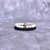 Natural Selenite Beaded Bracelet Selenite And Lava Bracelet For Men Diffuser Bracelets Beaded Healing Crystals Jewelry, Gift for Him