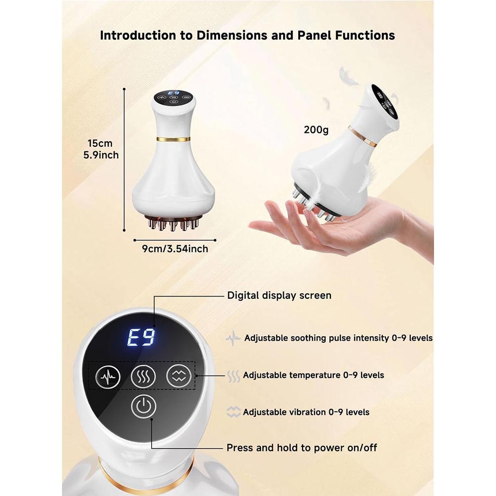 Shaping Massage Brush Meridian Comb With Infrared Heating Lymphatic Drainage Massager Anti Fat Quality Relief Back Pain