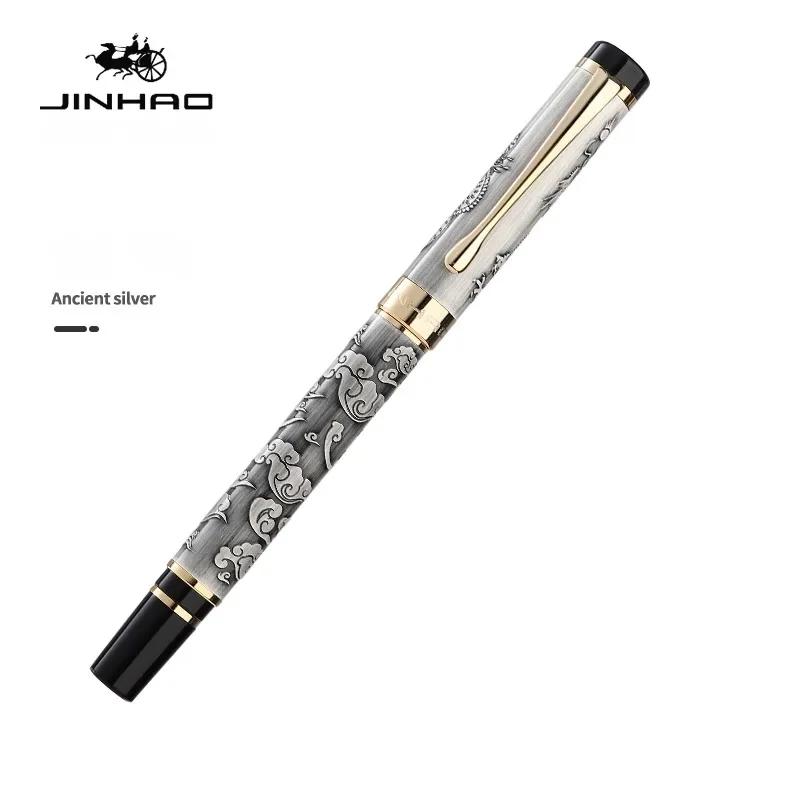 

Jinhao 5000 Luxury Metal Fountain Pen Beautiful Dragon Texture Carving Business Office School Supplies Stationery PK 9019 Bent(1.0mm)