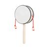 Orff 4-inch Traditional Rattle Drum Wooden Hand Drum Early Childhood Education Musical Toy Kids