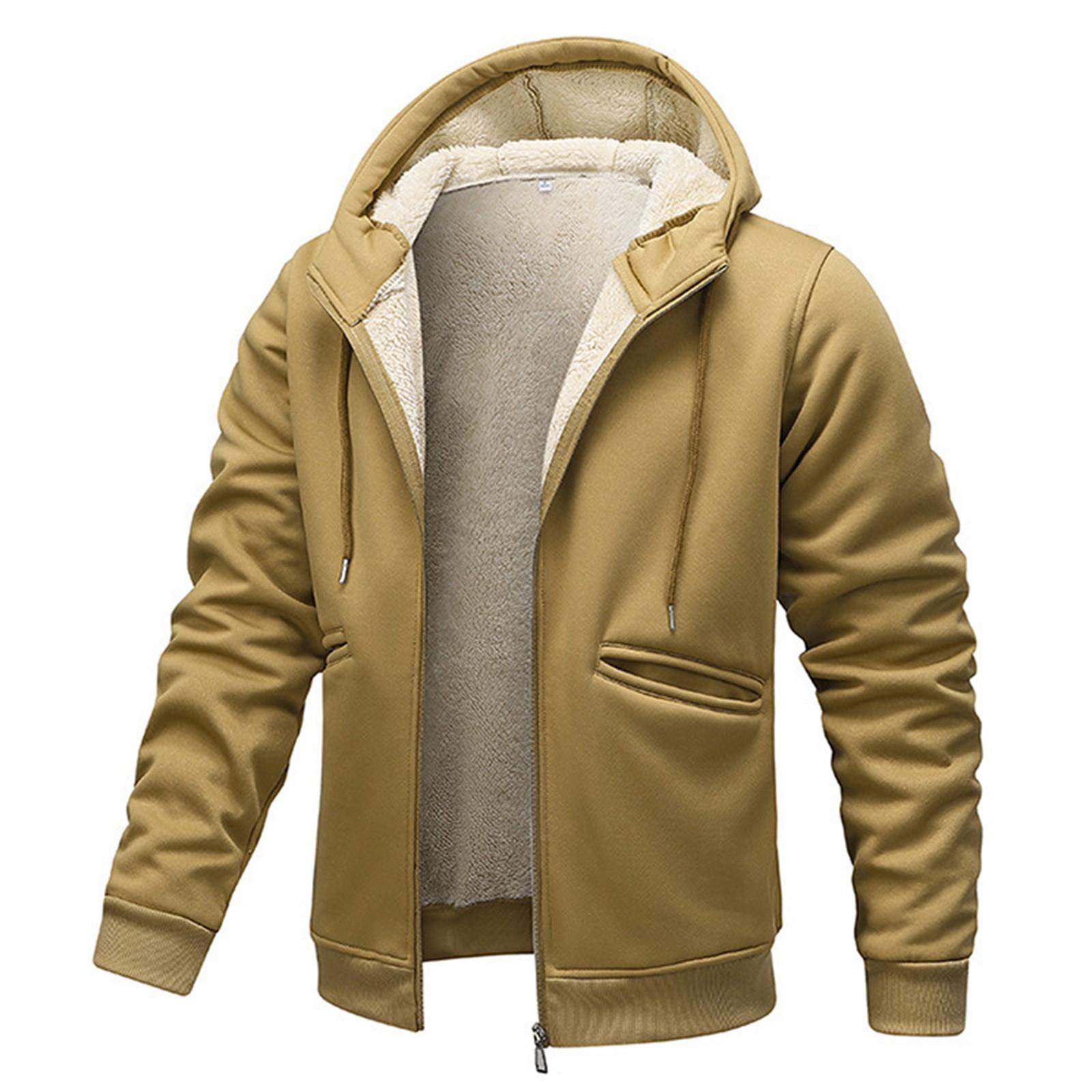 

Мужская толстовка с капюшоном из овечьего флиса с утолщенным флисом, зимняя, спортивная одежда с капюшоном, повседневный кардиган и теплая куртка XXXL