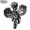 10Pcs Halloween Nail Charms Decorations 3D Metal Alloy Skull Cross Vintage Punk Style Nail Art Charms for DIY Manicure Nail Design Art Supplies