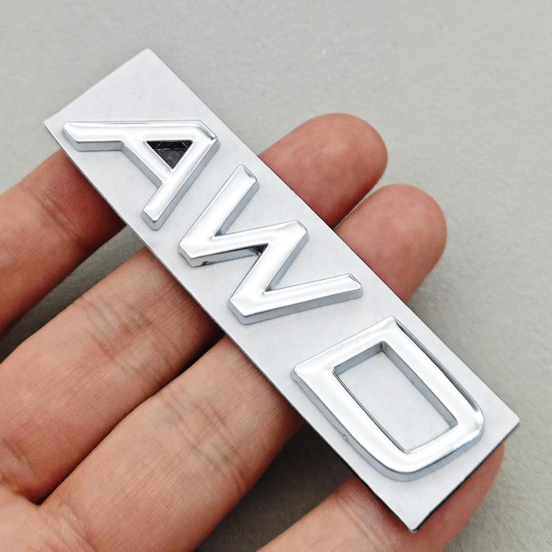 3D Metal T5 T6 AWD Car Trunk Emblem Badge Letter Logo Decal Replacement For Volvo XC60 XC90 S60 S90 Black Chrome Accessories