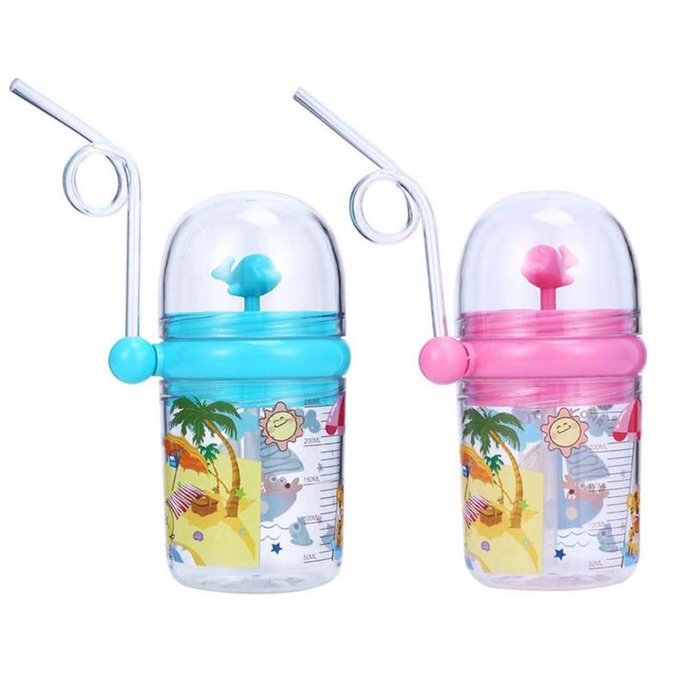 Kettle Plastic Cartoon Outdoor Mugs Straw Cups Baby Feeding Cups Water Spray Cup Water Bottles