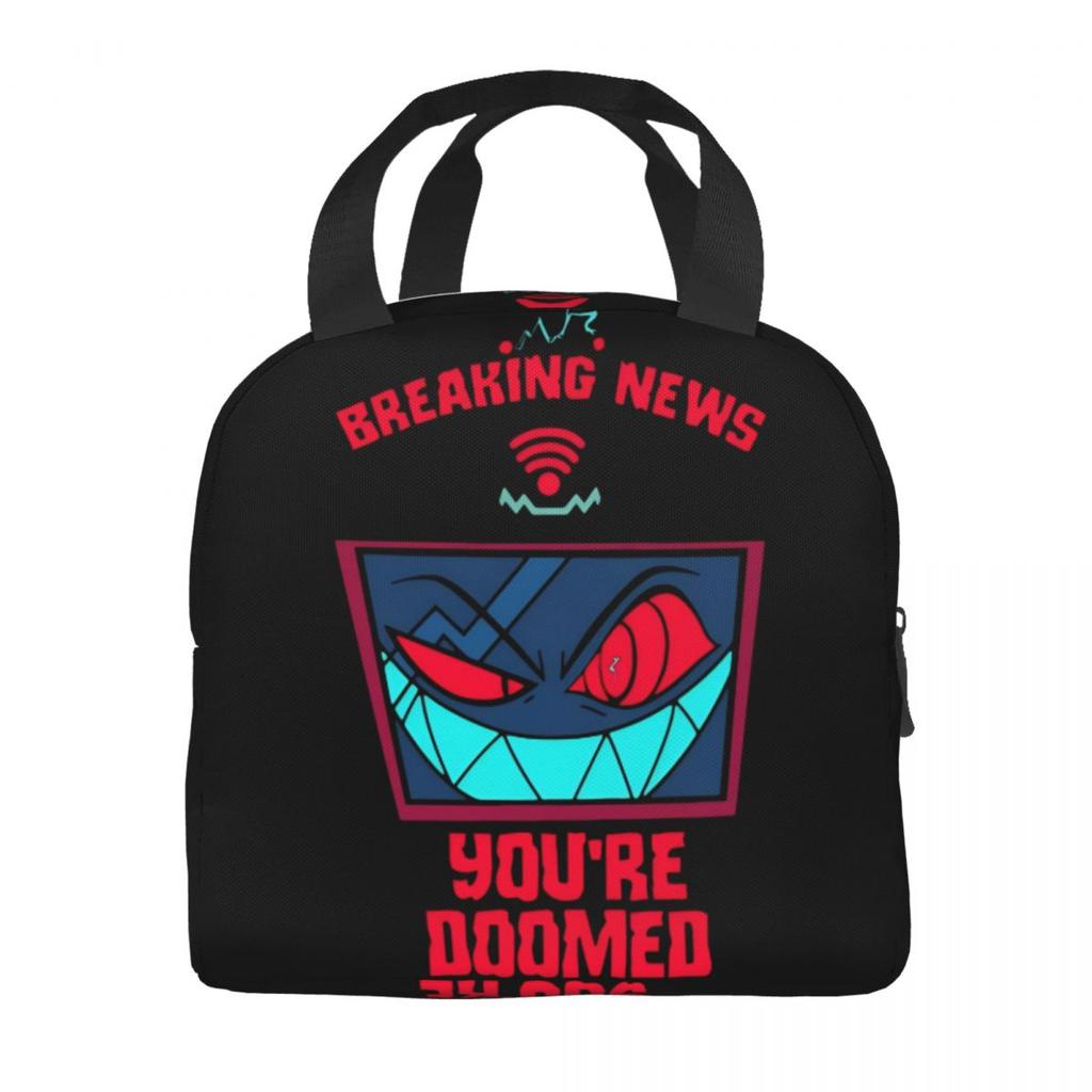 Isolierte Lunchtaschen Hazbins Hotels Merch Lunchbox für Essen Lässige Kühlbox Thermische Bento-Box für die Schule