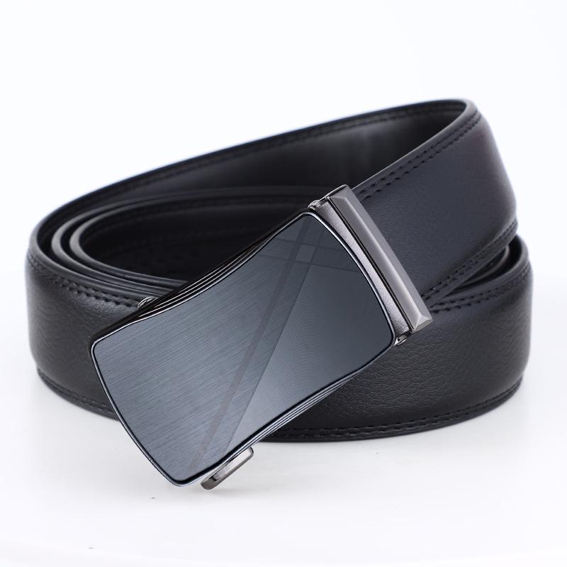 Men's New Business Belt Belt Automatic Buckle Leather Belt Belt Business Casual Young and Middle Aged Belt Men
