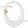 Empress Cixi Pearl Necklace: Three-Layer Magnetic Buckle in French Retro Style