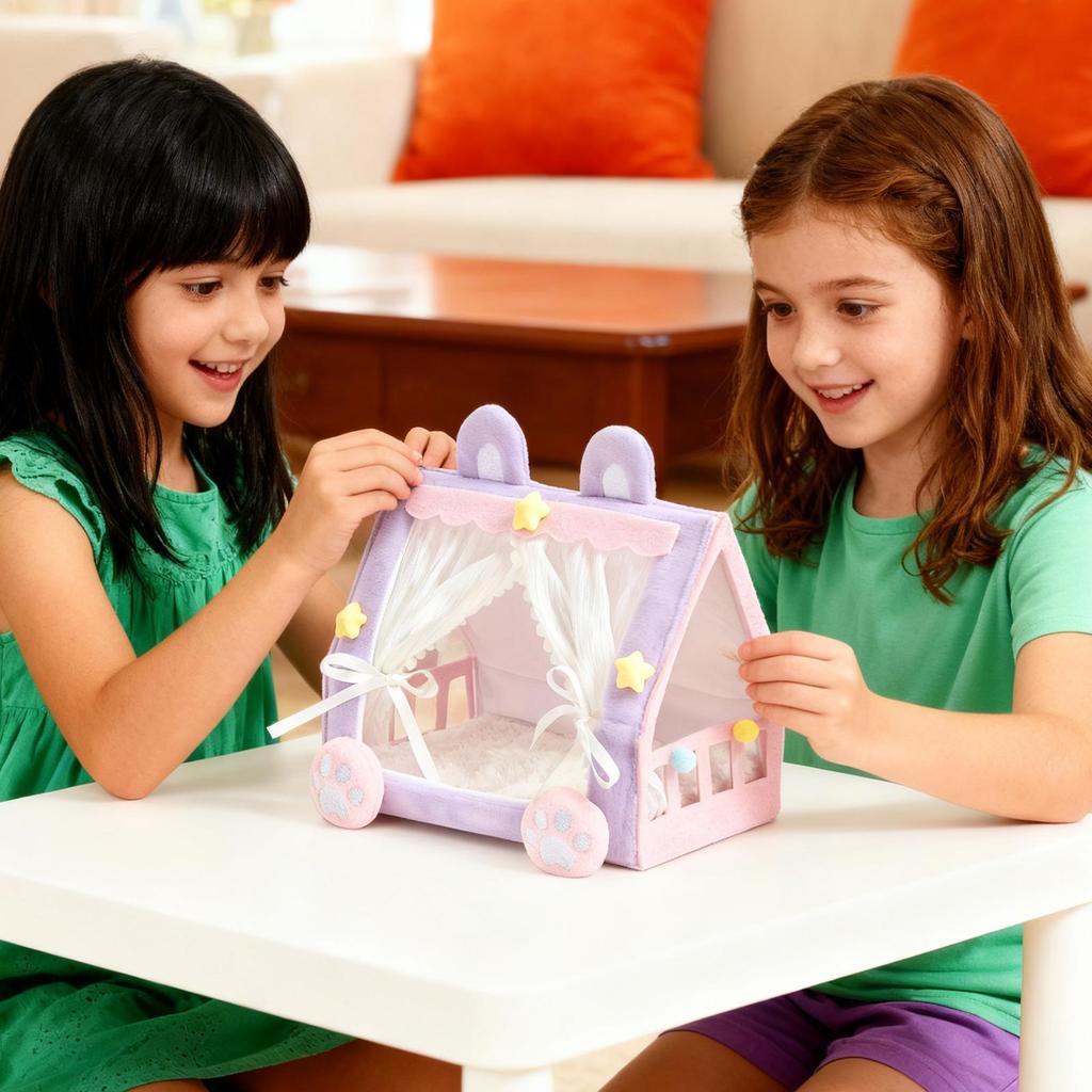 Cute Doll tent Bed Accessories Cotton Doll Baby Creative Doll Storage Toys Desktop Ornaments Plush Dolls Bed