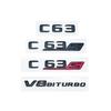 Car Tuning For Mercedes Benz AMG C Class W204 W205 C63 C63S Letter Logo 3D ABS Sticker Car Rear Trunk Emblem Nameplate Decals