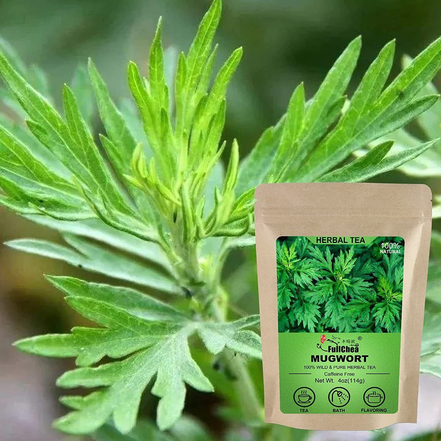 2023 FullChea сушеная натуральная трава из полыни 114 г - превосходный чай из сушеной — фото 2