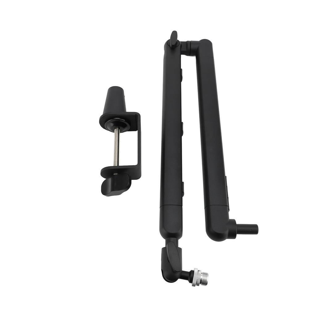 Microphone Boom Arm Folding Adjustable Microphone Stand with Desk Mount Clamp Screw Adapter Cable