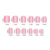 24Pcs  Blush Star Short Square False Nails With Jelly Adhesive Detachable Full Cover Press On Artificial Nails Tips