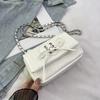 Niche lace-up pleated bag women's new trendy and versatile fashion chain bag single shoulder crossbody small square bag