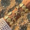 Scallop Arm Cuff Bracelets Silver Flower Upper Arm Bracelet for 5Pcs/Set Arm Accessories