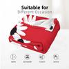 Red Scattered White Daisy Anime Cartoon Flannel Blanket Soft Warm Throw for Bedroom Sofa Car Kids Holiday Gift