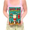 Vintage Metallposter Wanddekoration Reinigungsmittel Schild für Toilette