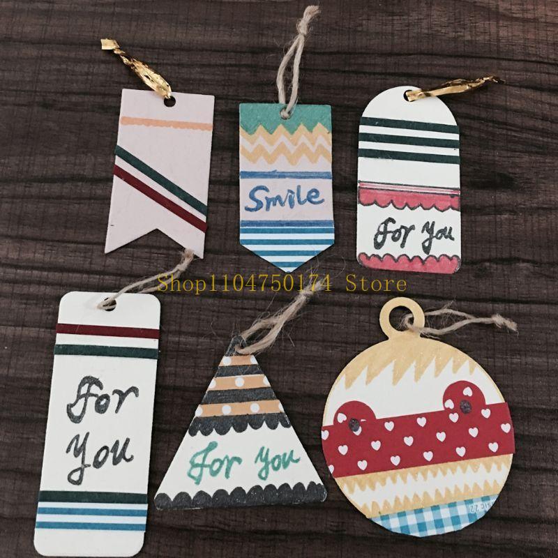 Étiquette volante Matrices de découpe en métal Pochoir Scrapbooking DIY Album Tampon Carte Papier E meilleure vente