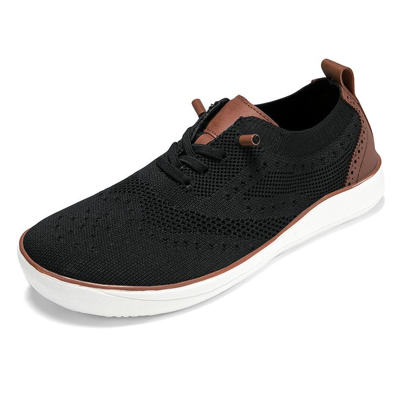 Men's Cross-Border Slip-On Shoes: Breathable Mesh Fly-Knit, Lightweight, Super Soft, Sizes 46-48 for Summer