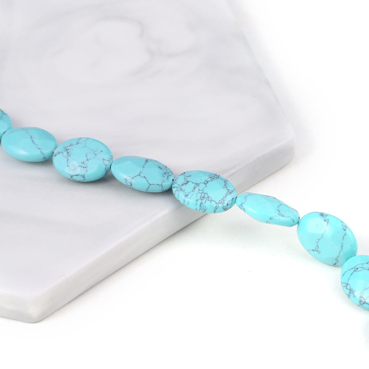 

Бусины из натурального камня опал/агат/малахит овальные граненые бусины для изготовления ювелирных изделий DIY ожерелье браслет серьги аксессуар Blue Turquoise/16x12x6mm