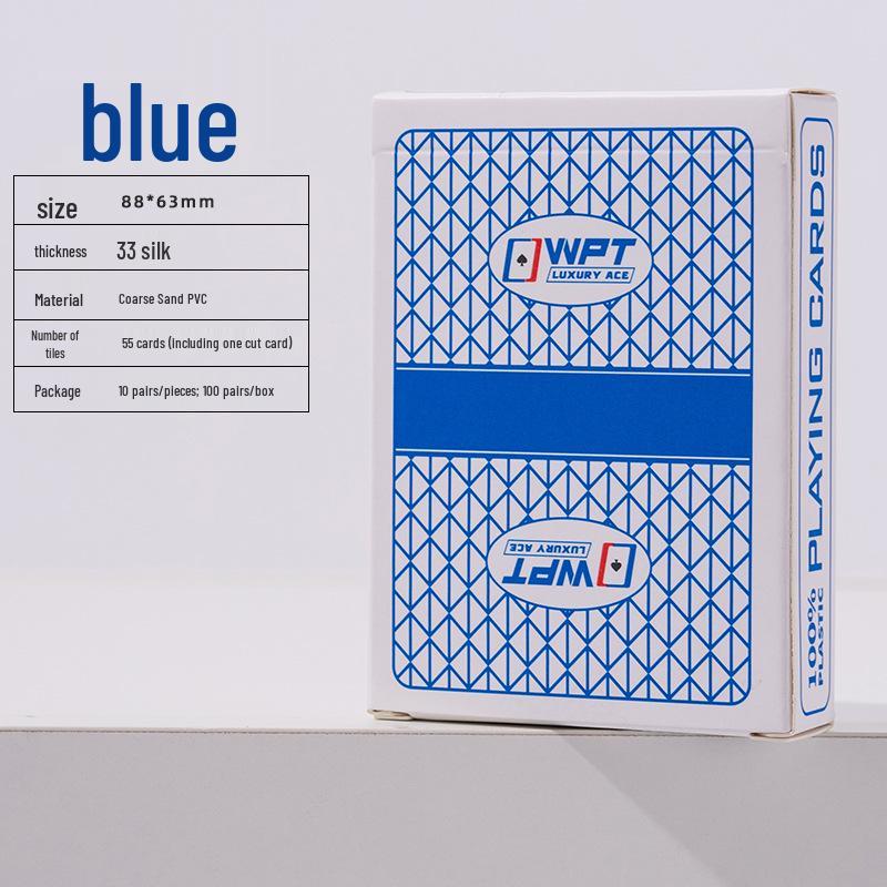 WPT Competition Texas Hold em Matte Waterproof Plastic Poker Cards with Large Fonts 100 Decks per Box