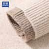 ROMON Men's Color-Block Polo Neck Knitted Sweater
