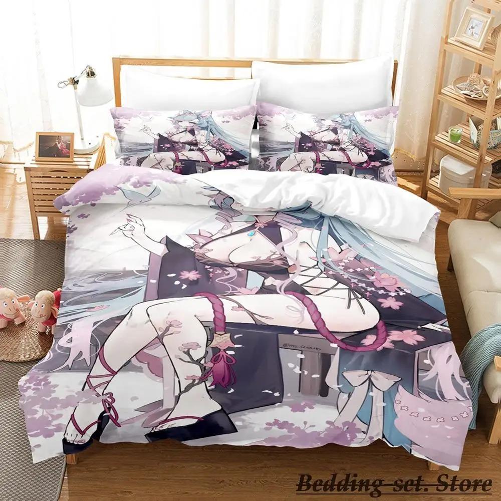 Sexy Girls Silvervale VTuber Bedding Set Single Twin Full Queen King Size Bed Set Adult Kid Bedroom Duvetcover Sets Anime Kawaii