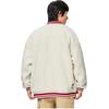 Li Ning Color Block Trim Stripes Letter Logo Sherpa Fleece Lined Jacket Unisex Ivory AFDSD31-1