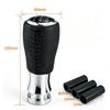Lunsom Shift MT Car Shift Leather Shift Suitable for Manual Transmission Cars 5-Speed Knob, Lever, Knob, (Black Stitching)