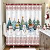 Wathon Christmas Snowman Shower Curtain Winter Snowflake Red Bathroom Set, Funny Christmas Shower Curtains For Kids,Cute Snowman