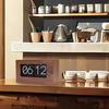 TOPINCN Flip Clock, Retro Desktop Ornament, Flip Clock, 24-Hour Display, Wooden Table Clock